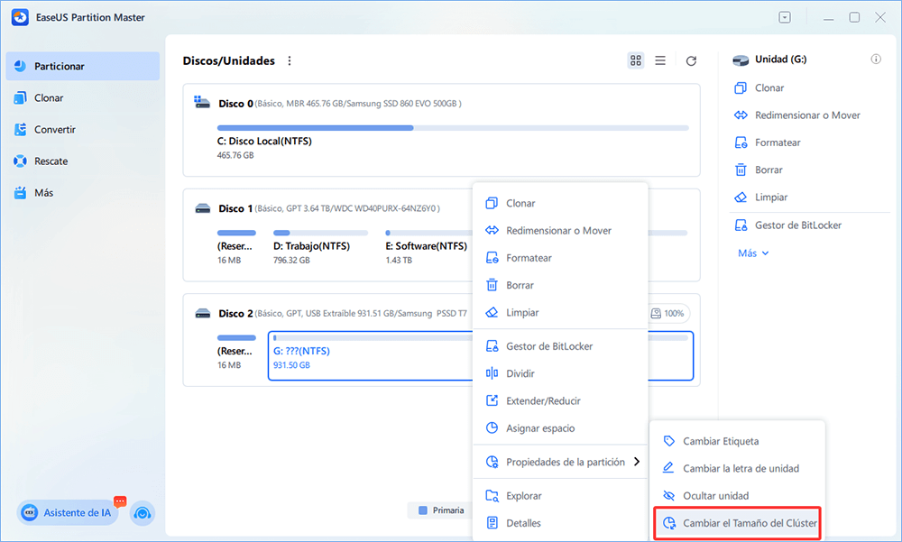 Haz clic con el botón derecho para cambiar el tamaño del grupo